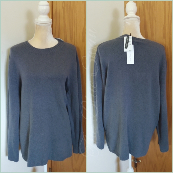 NWT Treasure & Bond Cozy Crew Neck Sweater Gray Turbulence L - Picture 3 of 4